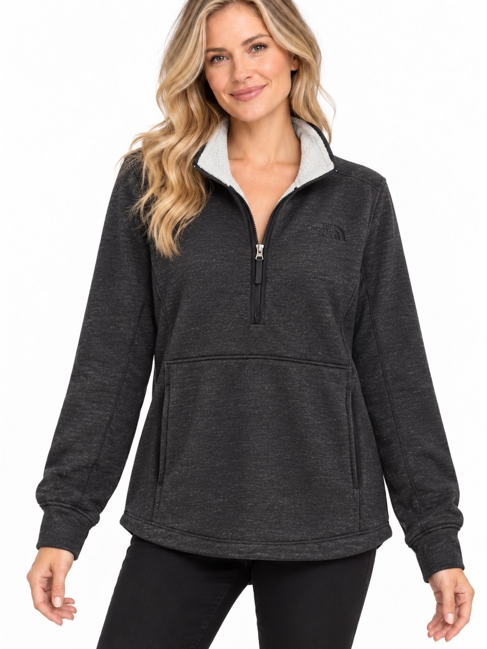 The North Face Women’s Dark Charcoal Half-Zip Sherpa Pullover